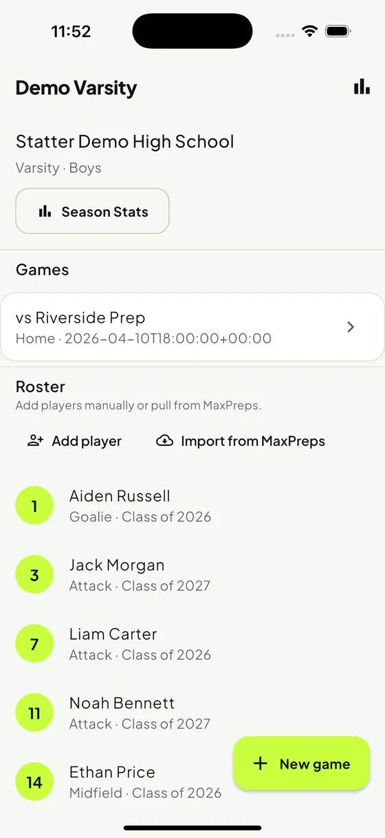 Statter — team roster